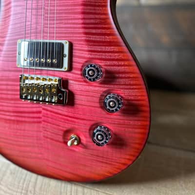 PRS DGT David Grissom Signature Wood Library Flame Maple 10 Top, Brazilian Rosewood FB - RARE! Bonnie Pink Cherry Burst 410959 image 3
