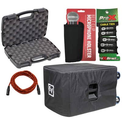 Electro Voice ETX-18SP-CVR Speaker Covers Pair + Storage Case + Accessories image 1