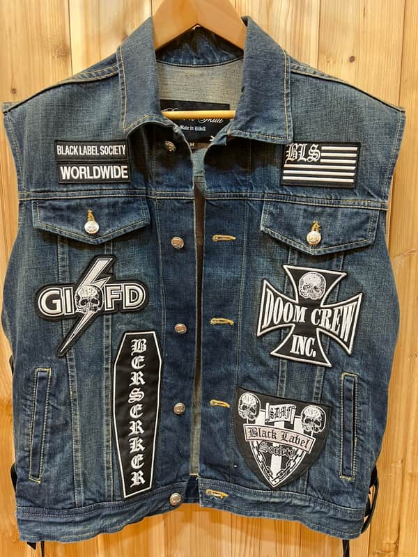 Zakk Wylde Original Denim Jacket Vest Unused Black Label Society