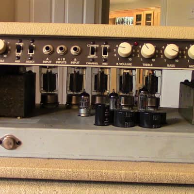 Fender Custom Shop Rumble 300 Bass Head  and  Sub Cabinet 1995 Blonde image 23