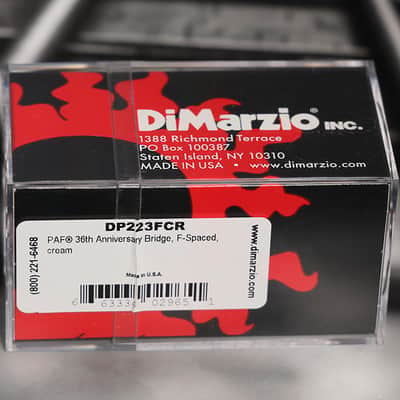 DiMarzio DP223FCR PAF 36th Anniversary F-Spaced Bridge Humbucker - Cream / Nickel Pole Pieces image 2