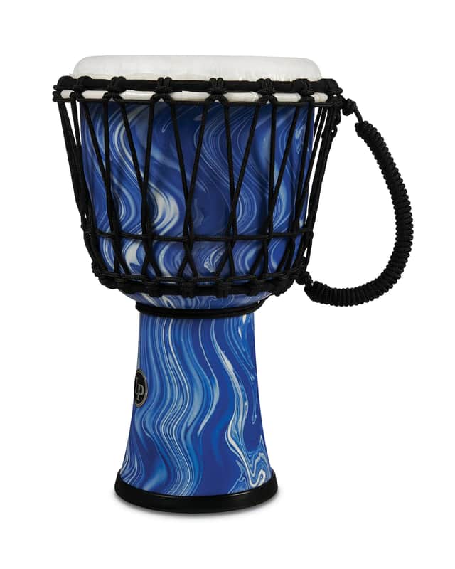 Latin Percussion Circle 10″ Djembe - Blue Marble image 1