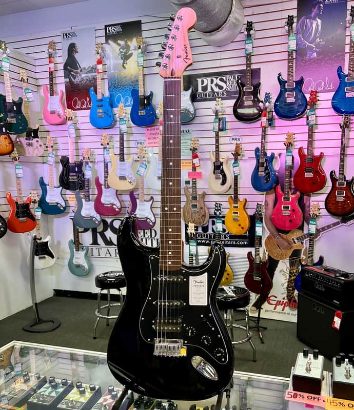 Fender Standard Stratocaster HSS, Laurel Fingerboard, Black Pickguard, Black 2026 image 1