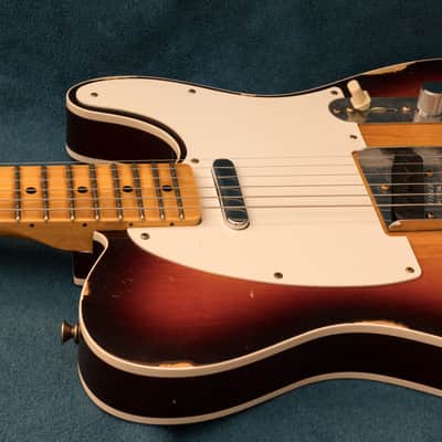 Custom Shop Fender 59 Telecaster, Custom Relic MN Wide-Fade Chocolate 3-Color, Sunburst 2022 - sunburst image 6