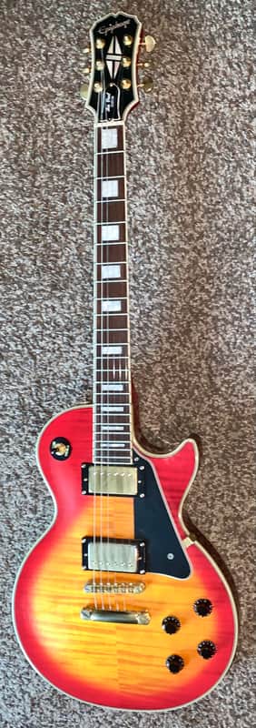 Epiphone Les Paul Custom Plus Heritage Cherry Sunburst electric guitar ohsc image 1