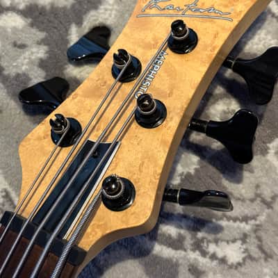 Phantom Mephisto 5 String active left handed lh Bass Open Swampash Ebony birdseye maple headstock lefty - Nature image 15