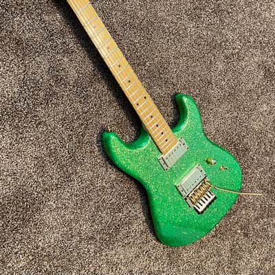 Chandler SuperStrat  80’s Candy Green Sparkle image 4