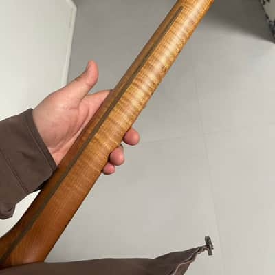 Round End stainless steel 22frets Large headstock Round End stainless steel 22frets Roasted flame Maple guitar neck 25.5inch hole 10mm  Satin image 6