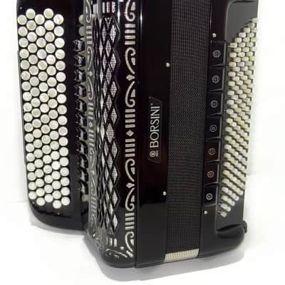 Close to New! Original Borsini Professional 5 Row Button Accordion 120 Bass, made in Italy, C Griff, includes Straps and Case, Top Quality Great Accordion! 2537 image 6