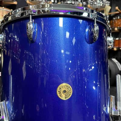 ~WOW!~ Gretsch USA Custom 4-Piece 10/12/16/22 Drum Kit Set in Gloss Mystic Blue Lacquer image 7