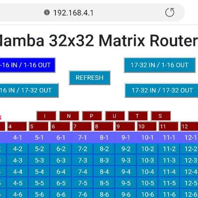 Mamba Audio MATRIX Router - 32x32 Analog Audio Switcher Patch Bay with Digital App control image 4