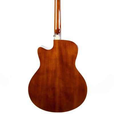 Oscar Schmidt OA10CE Mini Auditorium Acoustic-Electric Guitar - Spalted Maple image 2