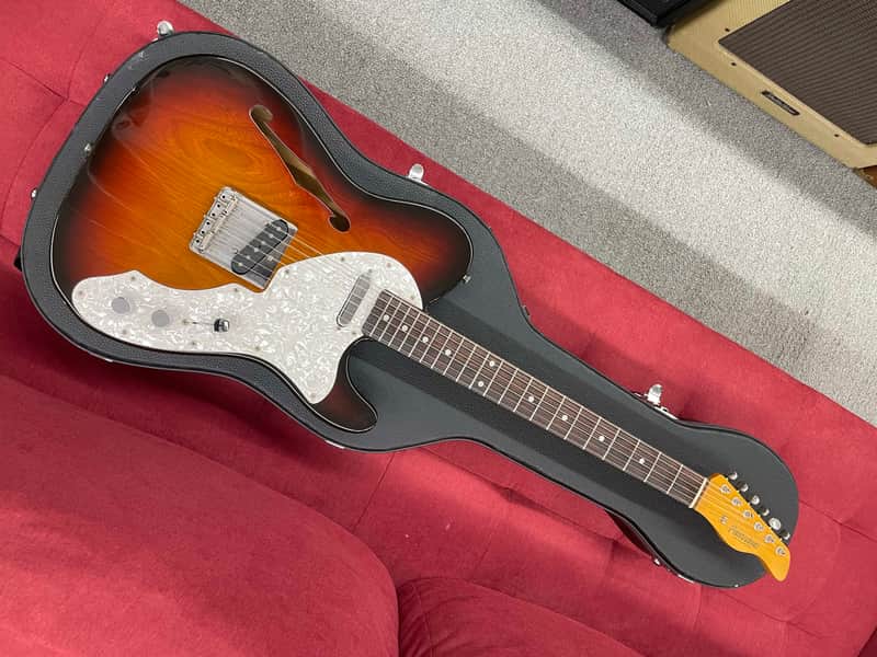 Fernandes TE-3 Thinline T-style Made in Japan 1994 - 3 Tone Sunburst w/ case image 1