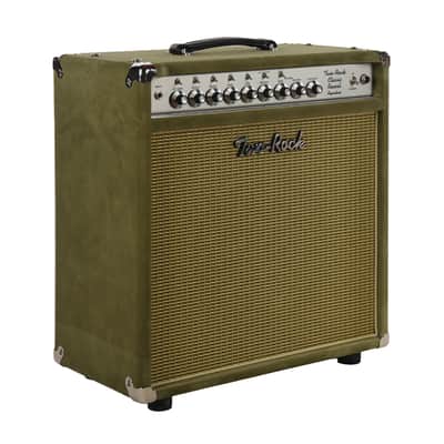 Two Rock Classic Reverb Signature 40/20W 1x12 Combo Moss Suede w/ Vintage Gold Cloth image 2