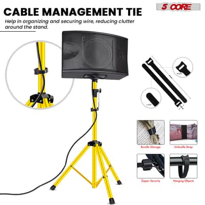 5 Core Speaker Stand Pair Height Adjustable 36" Heavy Duty PA DJ Tripod Studio Monitor Stands image 8