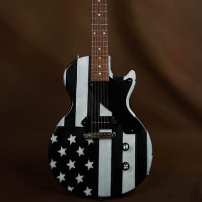 Gibson Les Paul Jr Green Day THE Black American Flag Owned by Billie Joe Armstrong image 5