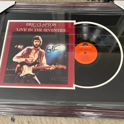 Autographed Eric Clapton Timepieces Vol. II Live in the Seventies 1988 Framed image 1