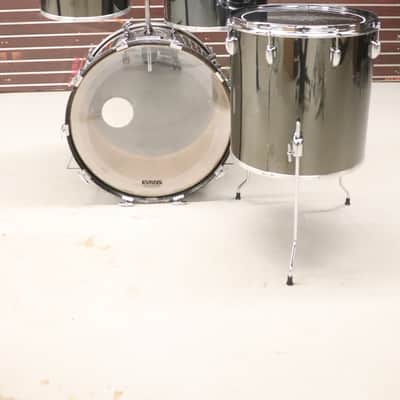 Slingerland 4pc Concert Tom Drum Kit Set Black Chrome Over Maple Vintage 1970's image 15