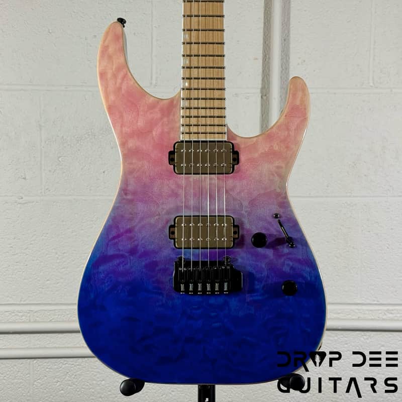 ESP E-II M-II HST QM Electric Guitar w/ Case - Indigo Purple Fade image 1