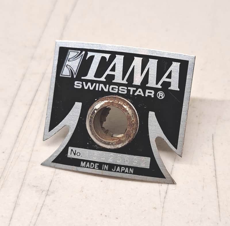 Vintage Tama Swingstar Black T Drum Badge Tom Bass Snare Japan Era Lot 83-07 image 1