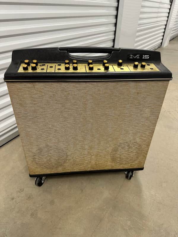 Magnatone M15A Custom Series 2-Channel 38-Watt 2x8" Stereo Guitar Combo 1960s - Dark Gray/Gold image 1