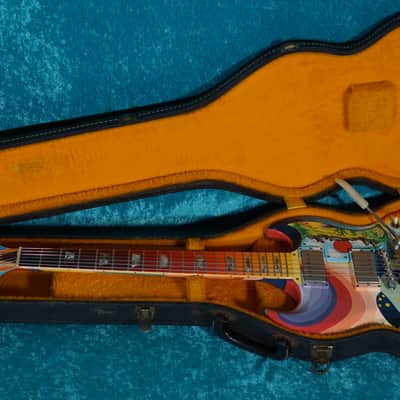Vintage Gibson 1965 SG Standard Hand Painted Fool with autographed Eric Clapton Cream record usa 60s image 20
