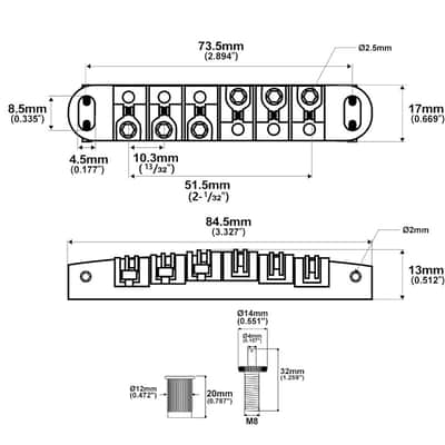 51.5mm Guitar Locking Roller Bridge Tune-O-Matic Bridge for Epiphone Les Paul SG Style Electric Guitar image 6