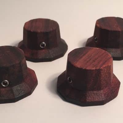 Guilford Indian Rosewood 11 Sided Facet Cut Guitar Knobs - Set Of 4 - USA image 2