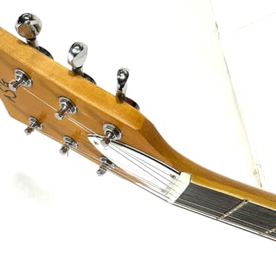 Awesomesauceguitars electric guitar made from a vintage microscope box Diddley Bo cigarbox guitar The Boxcaster 2026 - Blue box image 6