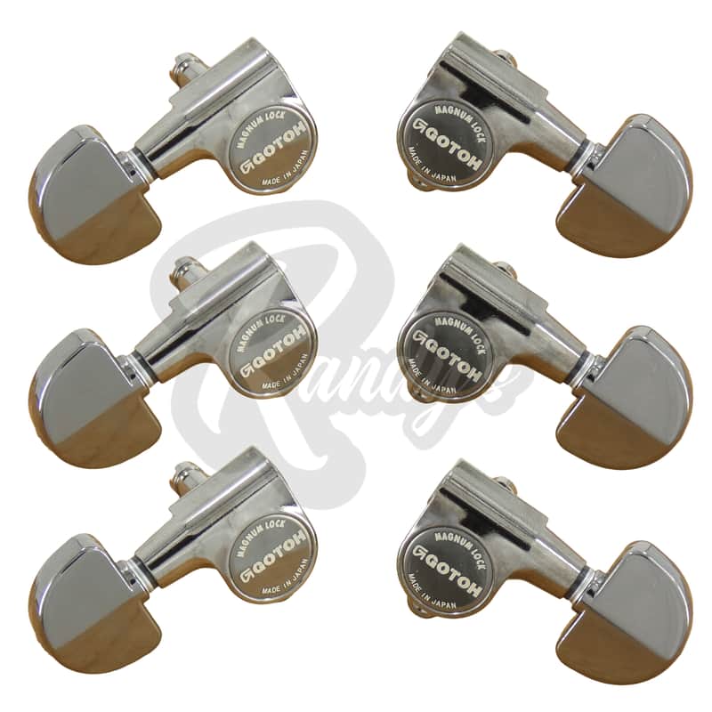 Gotoh SG301-20 Tuners w/ Kidney Buttons (L3+R3) - Fits Gibson® & Grover®-Black Chrome/Cosmo Black image 1