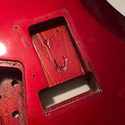 1983 Matsumoku Era Made in Japan Kramer Focus 2000 Candy Apple Red Guitar Body Floyd Ready image 18