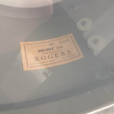 Vintage Rogers Dayton Era Holiday 12" x 8" Rack Tom Tom Drum 1967 Black Strata image 7