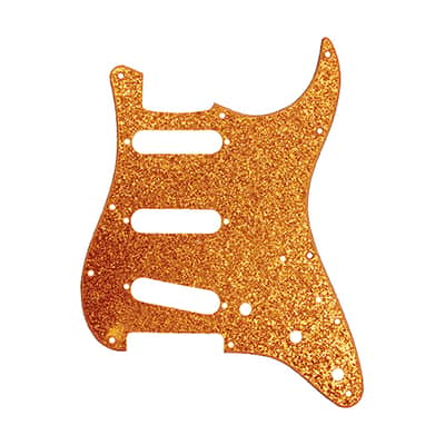 D'Andrea Pro Stratocaster/Strat 11-Hole Pickguard, Gold Sparkle, DPP-ST-GOS