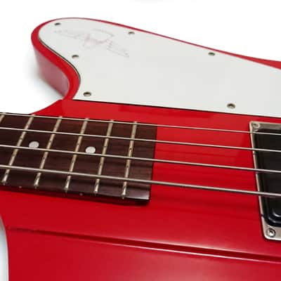 BURNY TB-70 Thunderbird Active Bass Japan circa 1987 in Fire Red with FGI Pickups image 23
