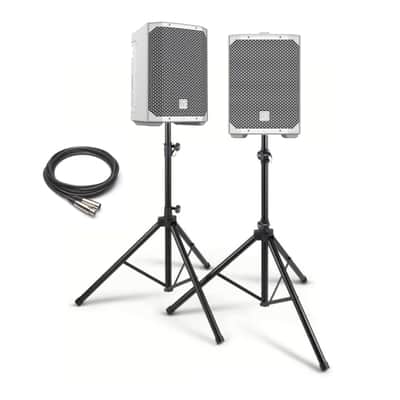 Electro-Voice EVERSE 8 8-Inch 2-Way Battery Powered Loudspeaker (White) Bundle with Focus Pro Audio All-Aluminum Speaker Stand Pack and 25-Feet XLR Male to Female Microphone Cable image 8