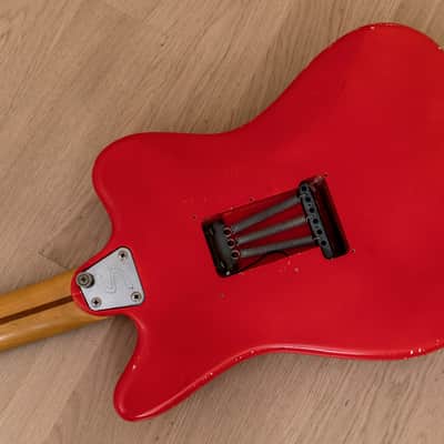 1997 Squier by Fender Super-Sonic Electric Guitar Vista Series Fiesta Red, Japan CIJ image 14