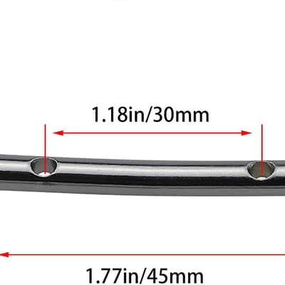 2PCS Guitar String Retainer Bar String Tension Bars Headstock String Trees Guitar String Retainer Bar for Floyd Rose Guitar, Silver image 2