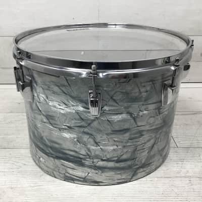 Ludwig No. 464 Classic 10x14" and 12x15" Concert Toms Pointed Blue/Olive Badge - Sky Blue Pearl image 9