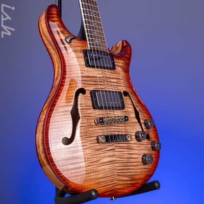 PRS Wood Library Hollowbody II 594 10-Top Brazilian RW Fretboard Autumn Burst Custom Color image 3