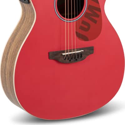Ovation Applause AEO-69 Jump Grand Auditorium Acoustic-Electric Guitar, Solid Spruce Top, Lipstick image 2