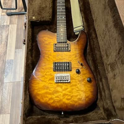 Fender American Deluxe Telecaster QMT HH with Rosewood Fretboard 2004 - 2006 - Tobacco Sunburst image 1