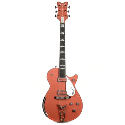 Gretsch CS 1955 Penguin Faded Tahitian Coral Light Relic w/White Moto Binding Masterbuilt by Stephen Stern (Serial #UC17041514) image 4