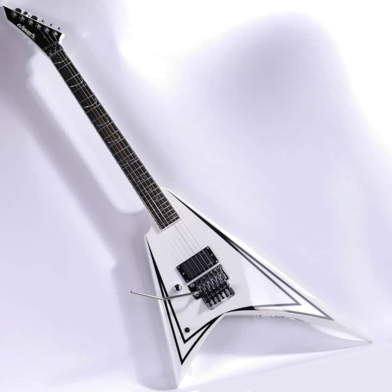 ESP Edwards E-SCYTHE LH, Alexi Laiho Signature White with Black