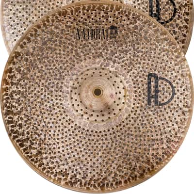 Agean Cymbals  14" Natural R Low Noise (Low Volume) Hi-hat image 1