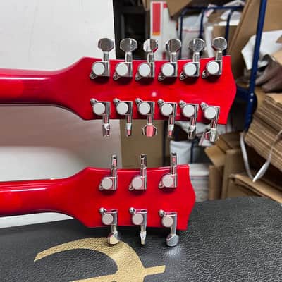 Galveston Double Neck Guitar  Cherry Red 6 string &12 string image 17