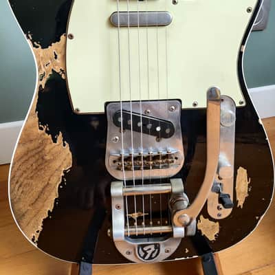 Fender TELECASTER CUSTOM 61 RELIC 2012 - Black relic + image 2