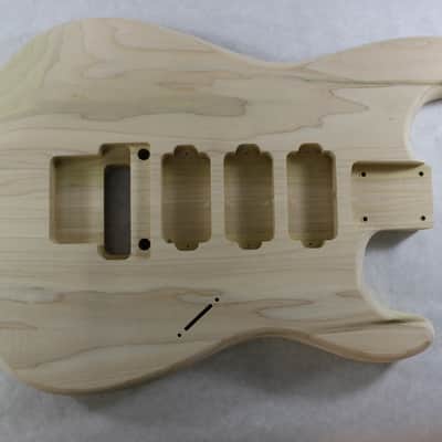 Unfinished Poplar HHH guitar body - fits Fender Strat Stratocaster neck Floyd Rose J940 image 1