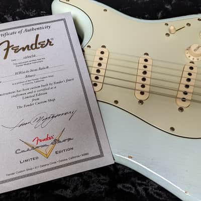 2016 Fender Custom shop Wildwood 10 61 Stratocaster (Relic sonic blue) image 4