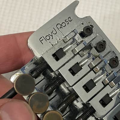 1980's Era Original Floyd Rose Made in Germany Chrome Tremolo Bridge Vibrato Kramer Guitar FU Tone Brass Block image 17