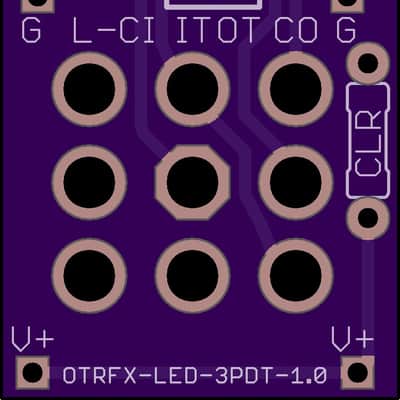 1-Color LED 3PDT True Bypass PCB’s - 10-pack image 6